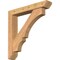 Ekena Millwork Balboa Slat Smooth Bracket w/ Offset Brace, Western Red Cedar, 5 1/2"W x 32"D x 32"H BKT0604X32X32BOA06SWR - alternate 1